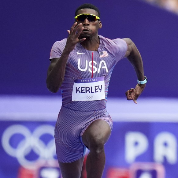 Fred Kerley avait remporté le bronze olympique sur 100 m à Paris (archives).