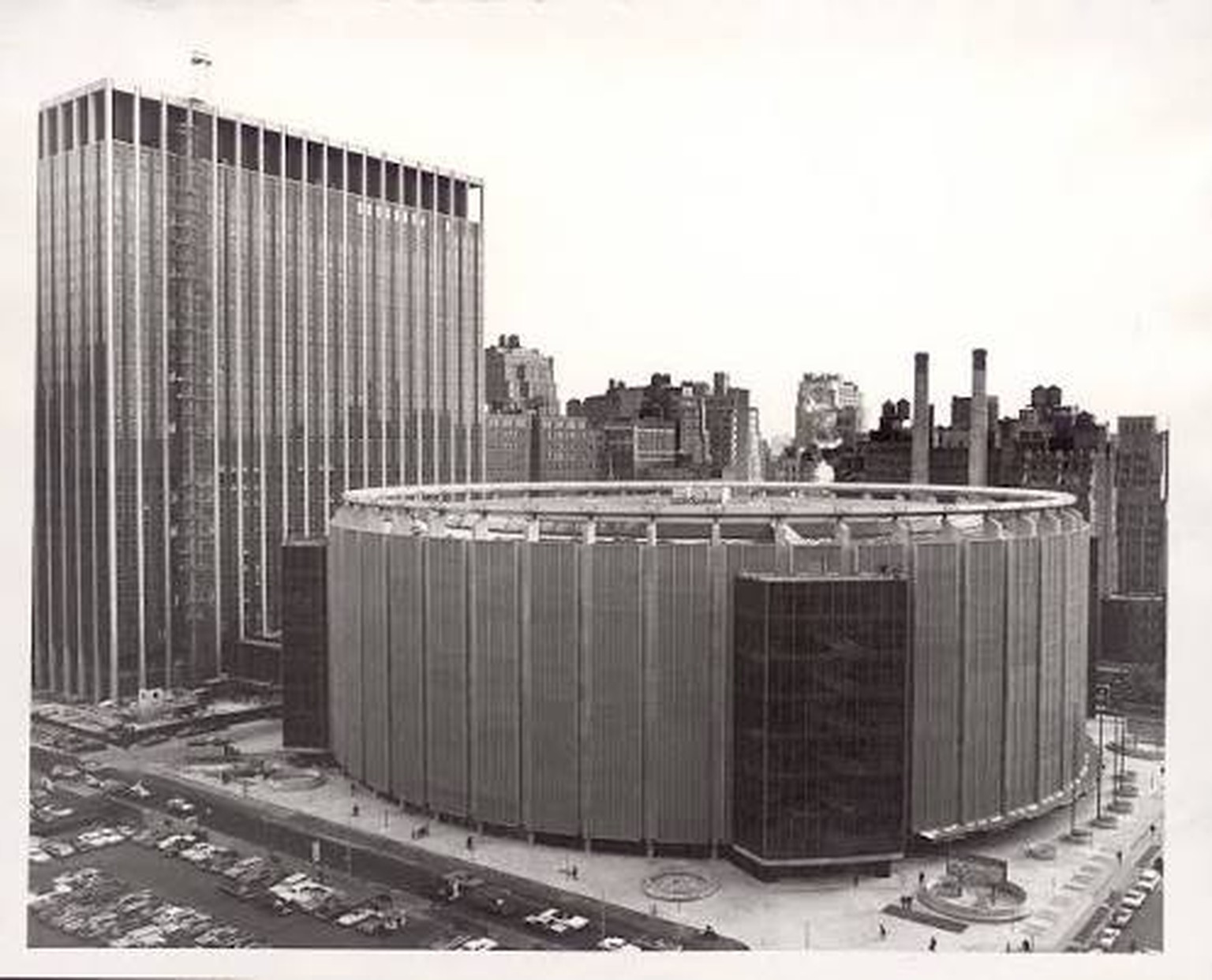 Le Madison Square Garden actuel, lors de sa construction en 1968.