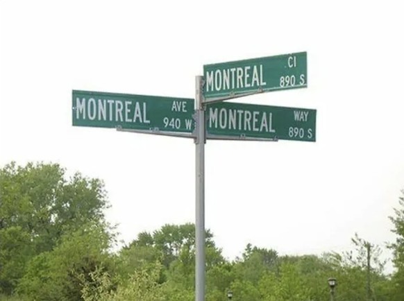 Verwirrende Strassenschilder