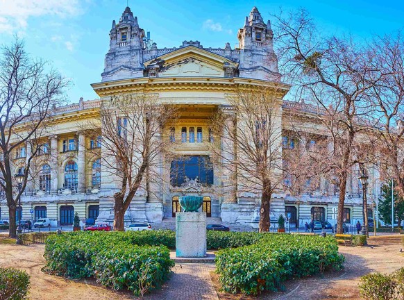 Le palais de la Bourse de Budapest, la capitale hongroise.