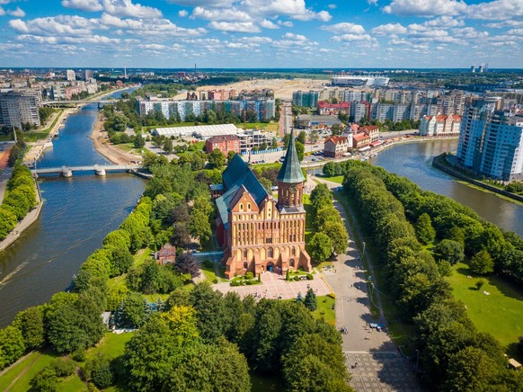 La cathédrale œcuménique de Kaliningrad, construite au 14e siècle.