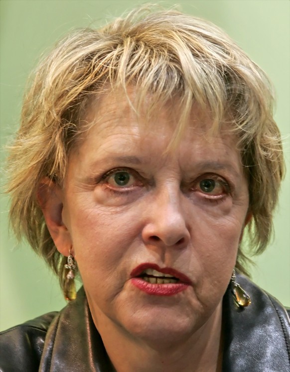 Die kroatische Schriftstellerin Slavenka Draculic auf der Buchmesse in Leipzig am Donnerstag, 17. Maerz 2005. Draculic wurde mit dem "Leipziger Buchpreis zur Europaeischen Verstaendigung" au ...