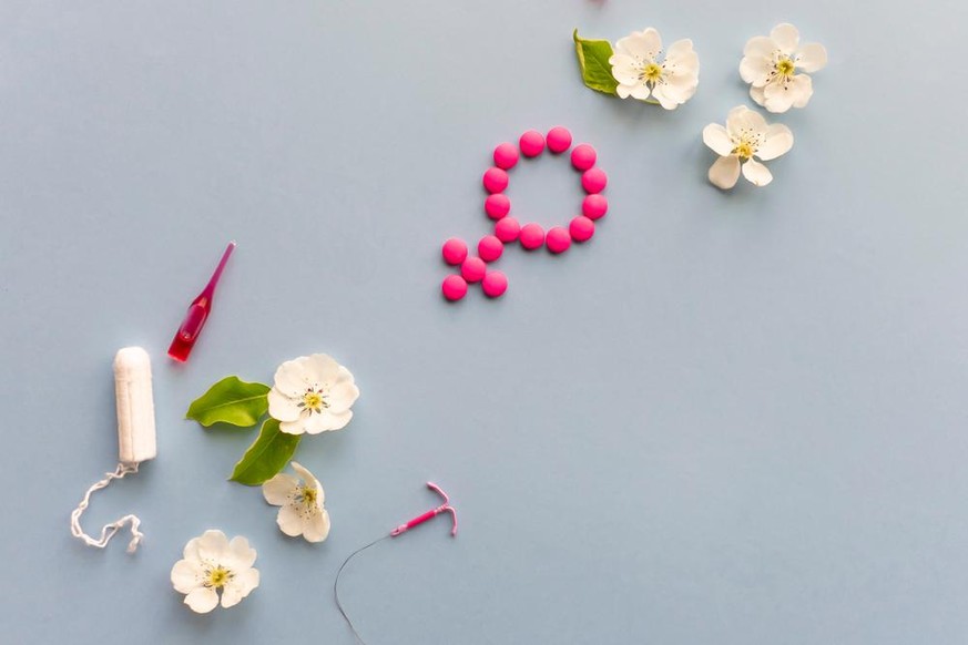 tampon hygiénique symbole féminin stérilet