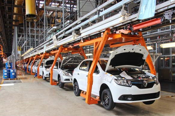 L'usine automobile «Volschski awtomobilny sawod» de Toljatti est la plus grande de son genre dans toute l'Europe de l'Est. Ici, en 2017.