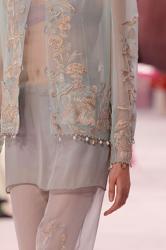 PARIS, FRANCE - JANUARY 27: (EDITORIAL USE ONLY - For Non-Editorial use please seek approval from Fashion House) Models walk the runway during the Chanel Haute Couture Week Spring/Summer 2026 show as  ...