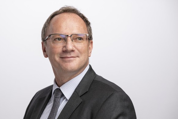 Nationalrat Thomas Blaesi, SVP-GE, am Dienstag, 19. September 2023 im Bundeshaus in Bern. (KEYSTONE/Alessandro della Valle)