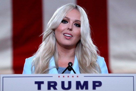WASHINGTON, DC - AUGUST 25: Tiffany Trump, daughter of President Donald Trump, pre-records her address to the Republican National Convention inside an empty Mellon Auditorium on August 25, 2020 in Was ...