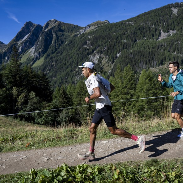 Ben Dhiman (ici au Col de la Forclaz) a fêté un succès historique sur l'UTMB