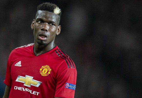 epa07115434 Manchester United&#039;s Paul Pogba during the UEFA Champions League Group H soccer match between Manchester United and Juventus FC held at Old Trafford in Manchester, Britain, 23 Septembe ...