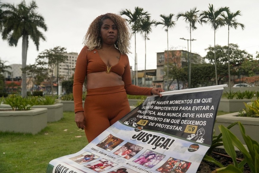 Sonia Bonfim Vicente poses for a photograph during an interview with AFP at Madureira Park in Rio de Janeiro, Brazil, on September 5, 2026. Crime is now Brazilians' main concern, and far-right po ...