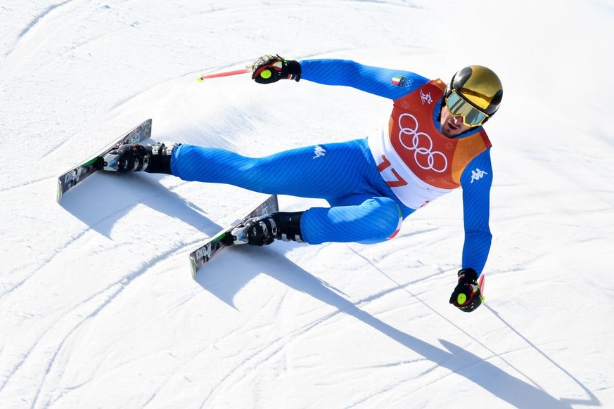 PYEONGCHANG-GUN, SOUTH KOREA - FEBRUARY 16: Dominik Paris of Italy competes during the Alpine Skiing Men&#039;s Super-G at Jeongseon Alpine Centre on February 16, 2018 in Pyeongchang-gun, South Korea. ...