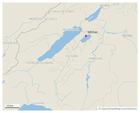 Loin du Lavaux: Môtier se trouve sur la partie fribourgeoise du versant sud du mont Vully.