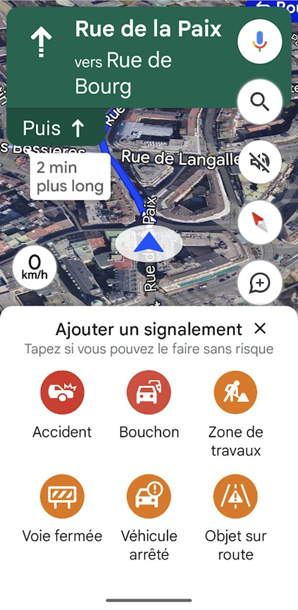 Signaler un ralentissement sur GoogleMaps