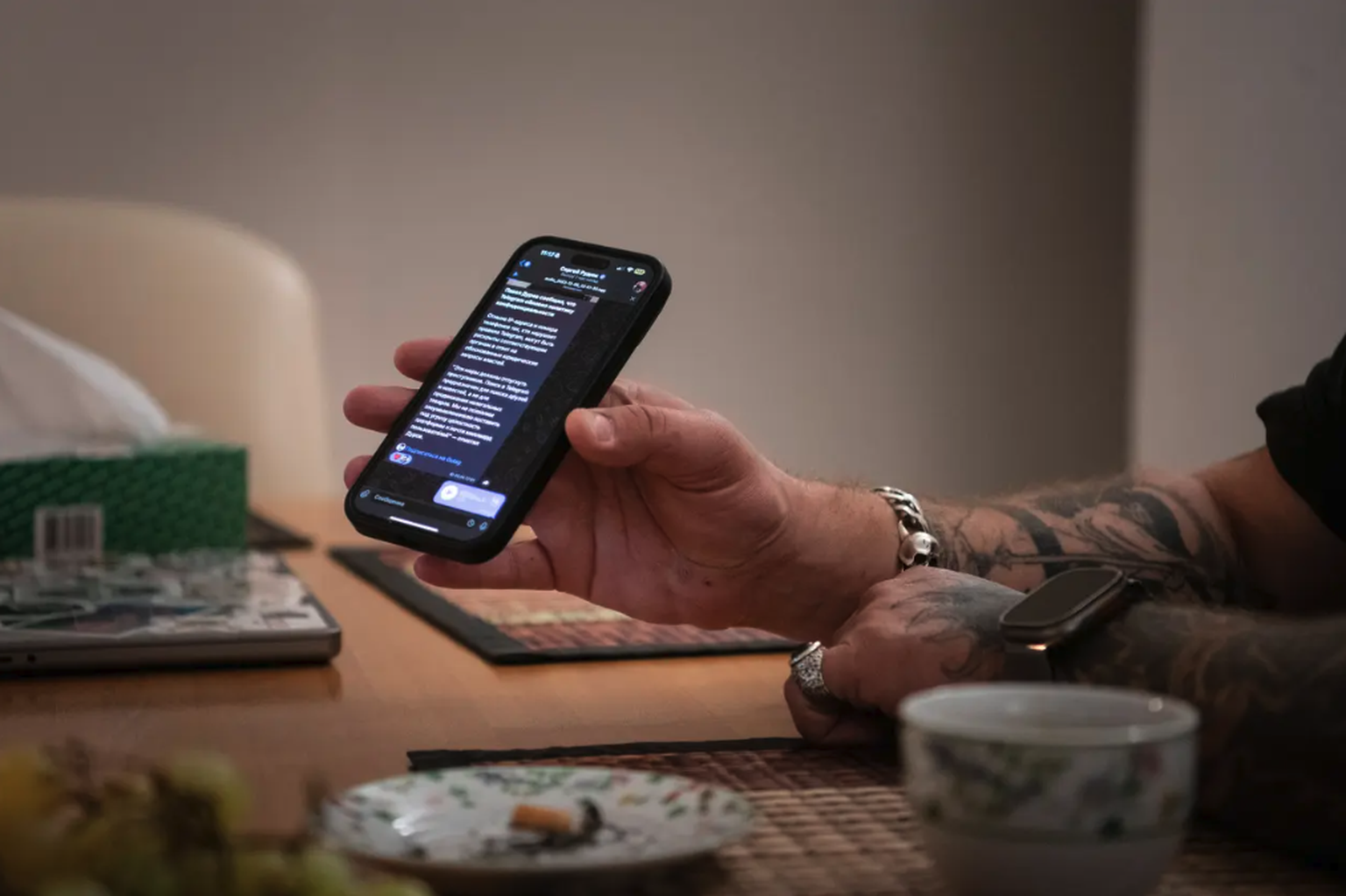 Dombrovsky affiche les historiques de discussion.