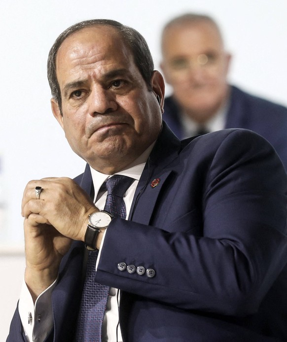 Closing Session Of The New Global Financial Pact Summit - Paris Egyptian President Abdel Fattah al-Sissi during the closing session of the New Global Financial Pact Summit, in Paris, France on June 23 ...
