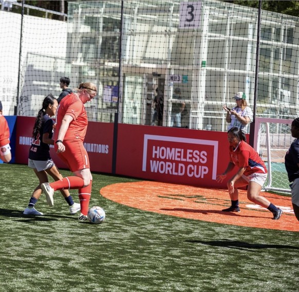 Une attaquante suisse en action, à Séoul.