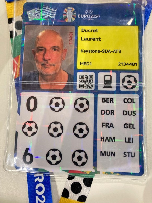 L'accréditation du Genevois à l'Euro 2024, comme il en a reçu des dizaines et des dizaines.