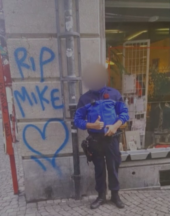 La photo du policier qui a fait polémique depuis la diffusion d&#039;un reportage de la RTS l&#039;affaire Mike Ben Peter à Lausanne.