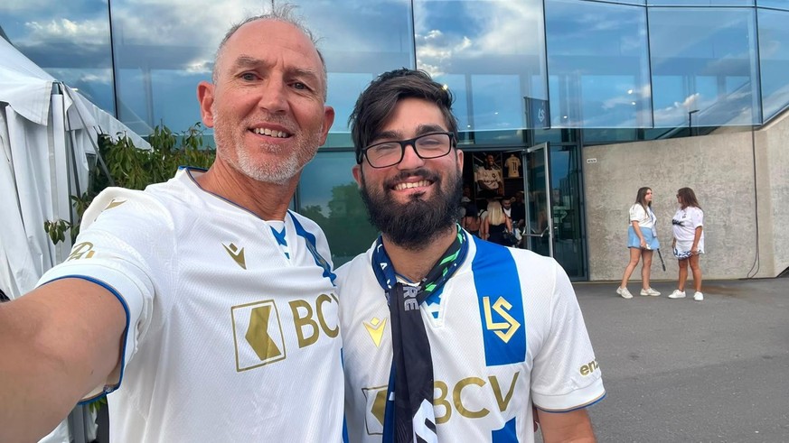 Lucas Uldry und sein Vater Nicolas teilen die Leidenschaft für den Fussball und für Lausanne-Sport.