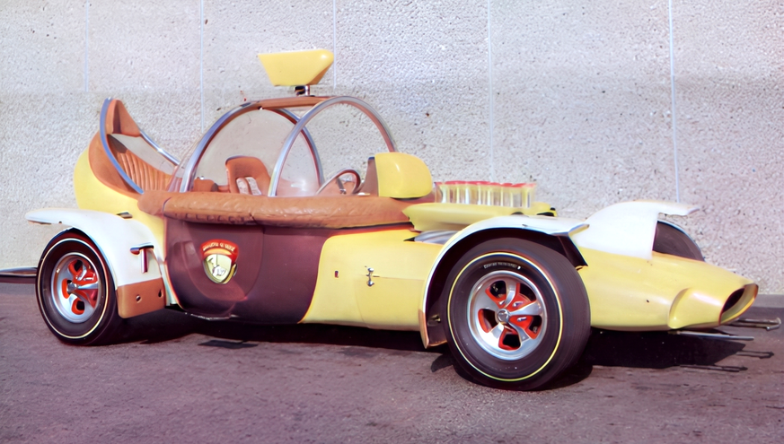 Alvin&amp;#039;s Acorn by George Barris
https://mystarcollectorcar.com/five-more-obscure-draft-choices-for-george-barris-tv-custom-car-stars/