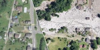 Ces photos montrent la violence des intempéries dans les Grisons