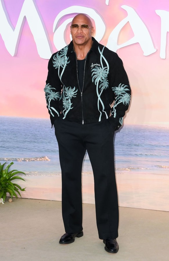 LONDON, ENGLAND - NOVEMBER 24: Dwayne Johnson attends the &quot;Moana 2&quot; UK Premiere at Cineworld Leicester Square on November 24, 2024 in London, England. (Photo by Eamonn M. McCormack/Getty Ima ...