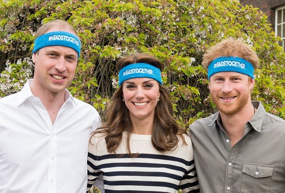 LONDON, ENGLAND - APRIL 21: The Duke and Duchess of Cambridge and Prince Harry are spearheading a new campaign called Heads Together in partnership with inspiring charities, which aims to change the n ...