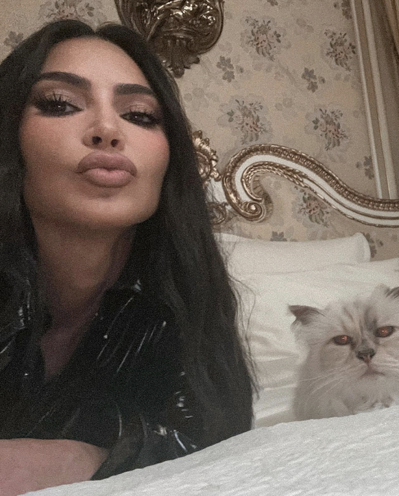 Kim Kardashian et Choupette sur Instagram