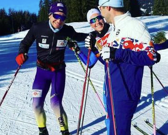 Semenov (à gauche) et Chernousov lors d'un entraînement commun le jour de l'an.