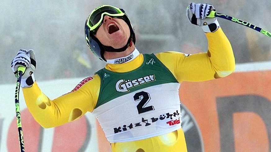 En 1998, Didier Cuche remporte pour la première fois la Streif.