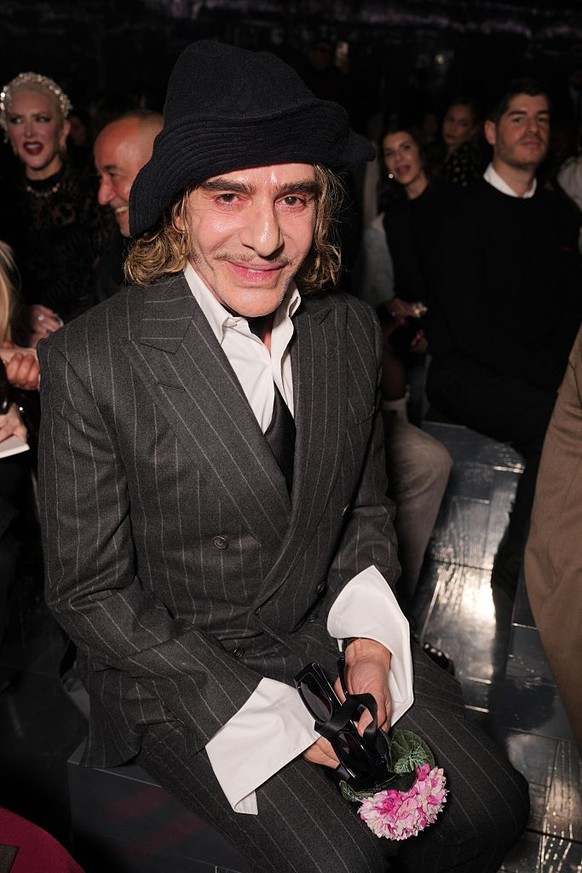 British fashion designer John Galliano and Fran Cutler at the Royal Albert Hall for Joaquín Cortés' 'Gipsy Passion' show, London, 13th April 1997. (Photo by Dave Benett/Getty Images)