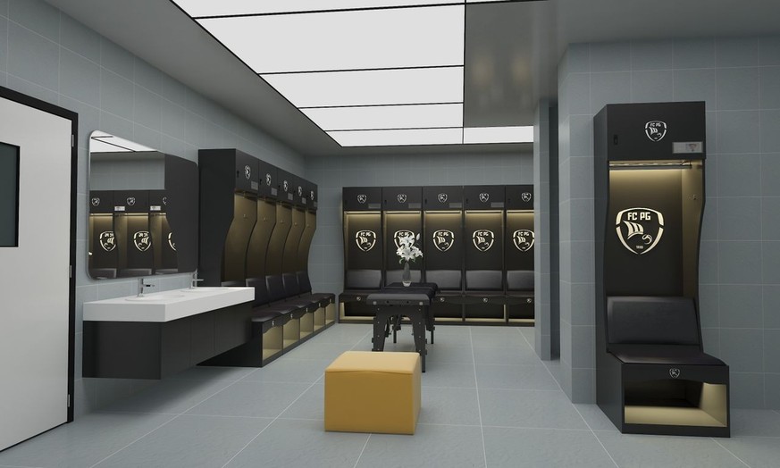 La maquette du nouveau vestiaire du FC Portalban-Gletterens.