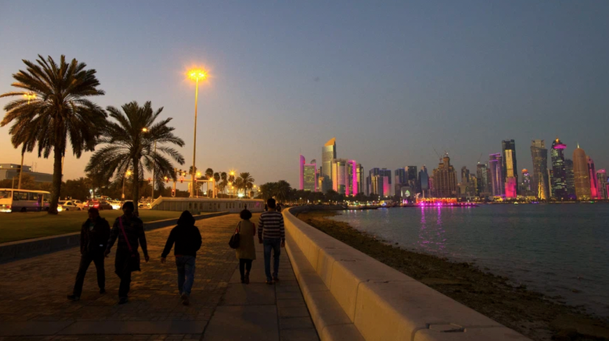 Le bord de mer à Doha où la Fifa prévoit une immense fête pour les fans pendant le Mondial.