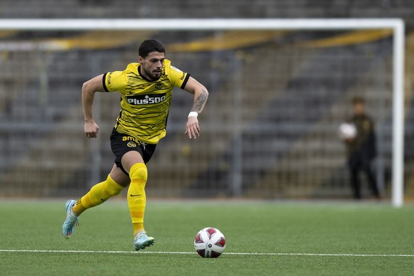 YBs Kastriot Imeri, kaempft um dem Ball, im Fussball Testspiel zwischen den Berner Young Boys und dem FC Vaduz, im Stadion Wankdorf in Bern, am Samstag, 14. Januar 2023. (KEYSTONE/Anthony Anex)