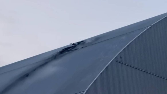 Russian drone strike damages Chornobyl nuclear shelter: Zelenskyy CHERNOBYL, UKRAINE - FEBRUARY 14: ----EDITORIAL USE ONLY - MANDATORY CREDIT - Ukrainian President VOLODYMYR ZELENSKYY S SOCIAL MEDIA / ...