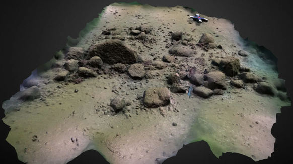 Modèle 3D des pierres que les chercheurs ont trouvées dans la mer Baltique.