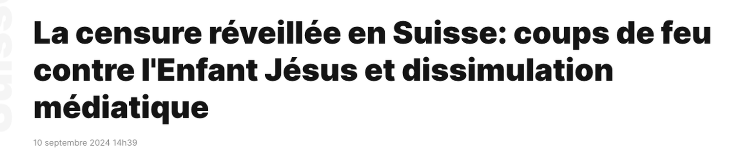 Scandale Ameti et tirs sur Jésus