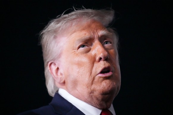 President Donald Trump talks with reporters before boarding Air Force One at John F. Kennedy International Airport in New York, early Tuesday, June 9, 2026. (AP Photo/Mark Schiefelbein)
Donald Trump