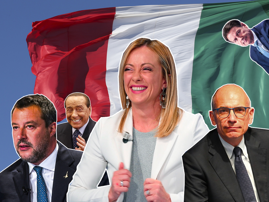 Elections Italie 25 septembre Meloni Salvini Letta Berlusconi Conte