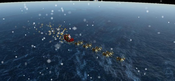 Vers 9h45, samedi matin, le père Noël venait de survoler l'Alaska et était au-dessus de l'Océan pacifique.