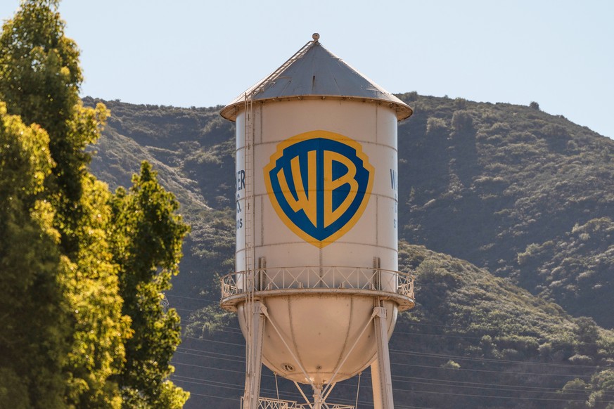 FILE - The Warner Bros. water tower appears at Warner Bros. Studios in Burbank, Calif., on Dec. 5, 2025. (AP Photo/Jae C. Hong, File)
Warner Bros