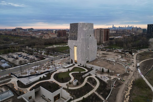 The Obama Presidential Center is seen Thursday, April 9, 2026, in Chicago. (AP Photo/Erin Hooley)
Obama Presidential Center