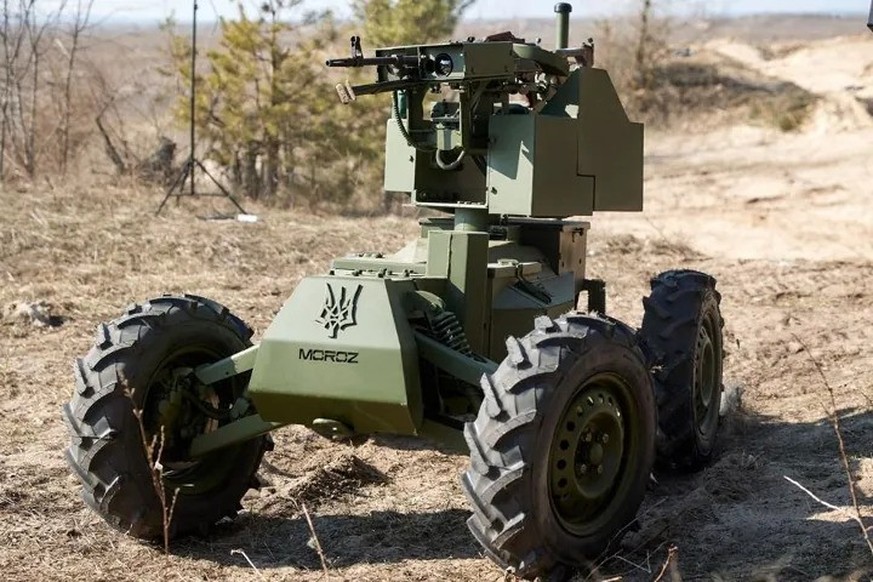 Le robot d'attaque Moroz fait également partie des robots de combat ukrainiens.
