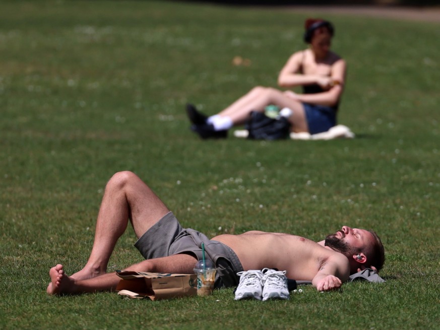 La Grande-Bretagne a connu plusieurs jours d'une vague de chaleur exceptionnelle. Ici, une photo prise vendredi dans un parc de Londres.
