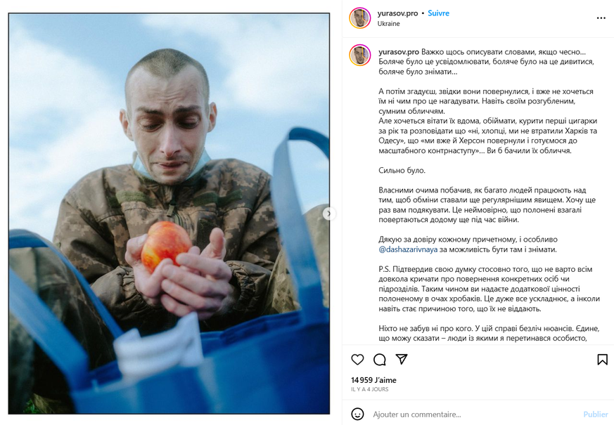 «C&#039;est difficile à exprimer avec des mots». C&#039;est par ces propos que le photographe ukrainien Yurasov Vitalii a débuté sa publication sur les réseaux sociaux et dans laquelle il montre des i ...