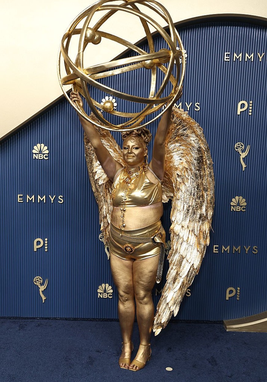 78th PRIMETIME EMMY AWARDS -- Pictured: Megan Stalter arrives to the 78th Primetime Emmy Awards held at the Peacock Theater on September 14, 2026. -- (Photo by: Jesse Grant/NBC via Getty Images)