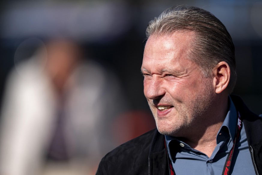 epa12339245 Jos Verstappen, the father of Red Bull Racing driver Max Verstappen of Netherlands prior to the Formula One Dutch Grand Prix race at Zandvoort Circuit in Zandvoort, the Netherlands, 31 Aug ...
