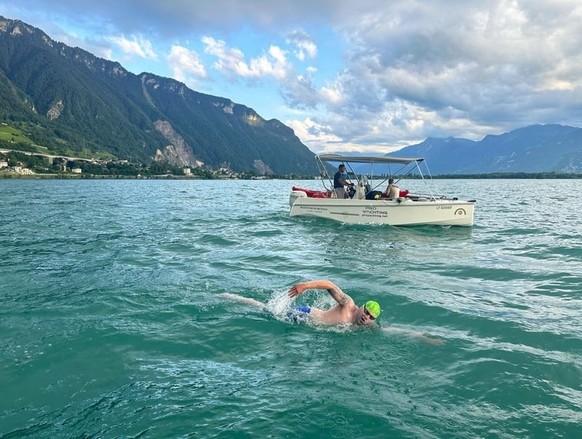 Neil Gilson détient déjà le record de la traversée du Léman. En août, il tentera d'améliorer son propre temps.