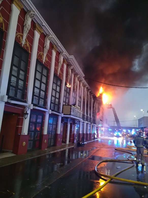 Les pompiers en action dimanche matin.