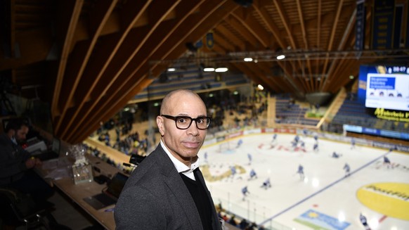 Der Davoser General Manager (Sportchef) Jan Alston (CAN/SUI) an der PK vor dem Spielbeginn, im Eishockey-Qualifikationsspiel der National League zwischen dem HC Davos und den ZSC Lions, am Samstag, 27 ...